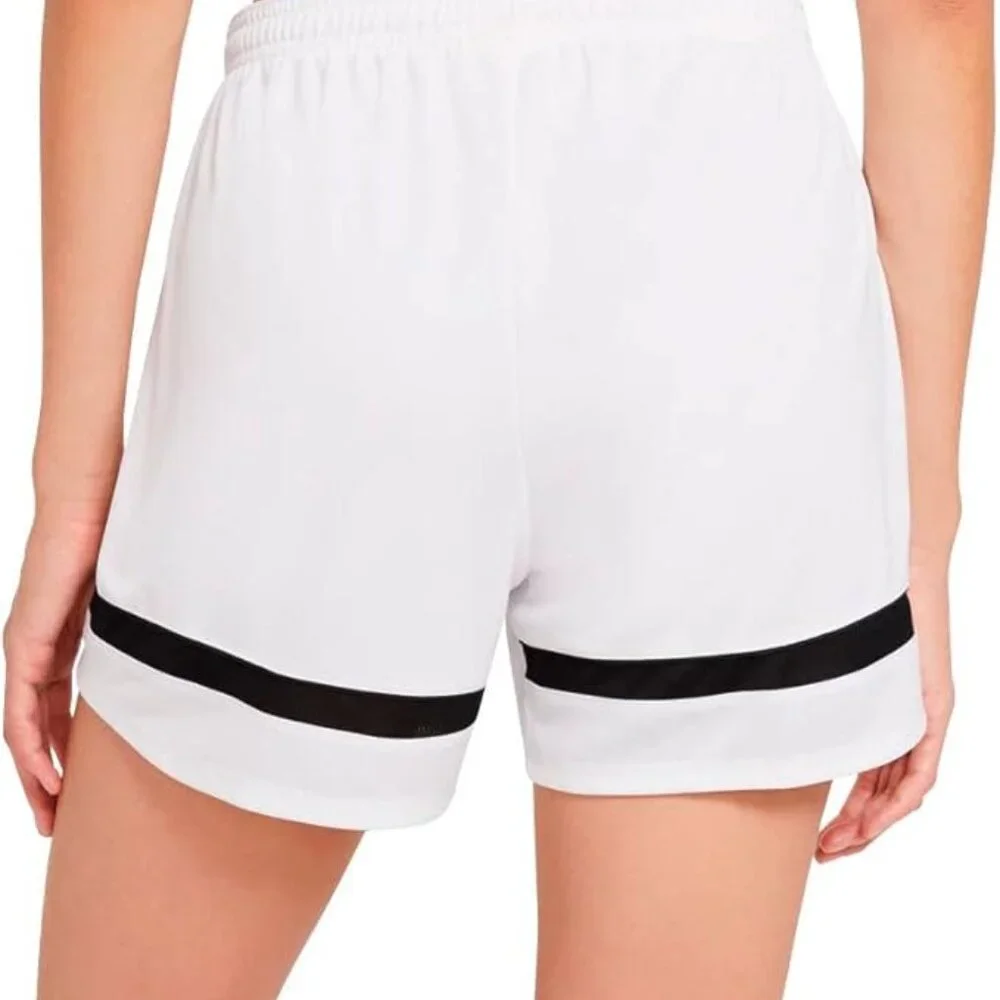 Nike White Athletic Shorts with Black Swoosh